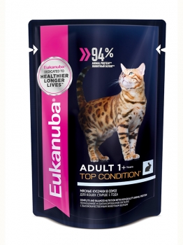  Влажный корм для кошек Eukanuba Adult Top Condition (Кролик в соусе)